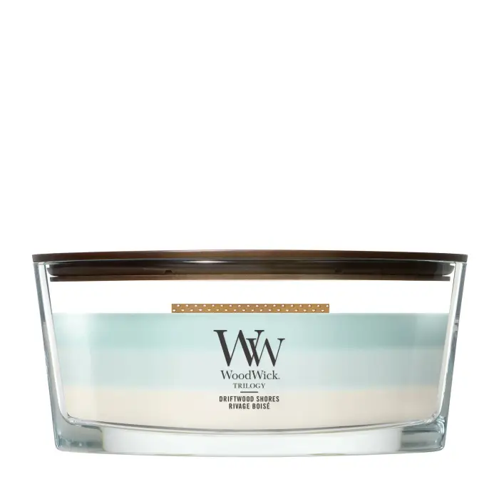 Woodwick Ellipse Candles Driftwood Shores 453g - Candela Profumata