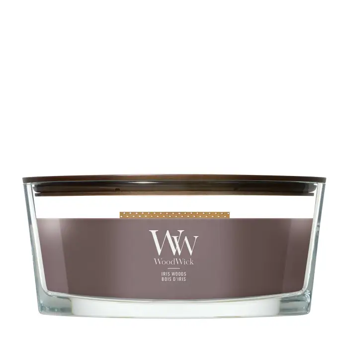 Woodwick Ellipse Candles Iris Woods 453g - Candela Profumata