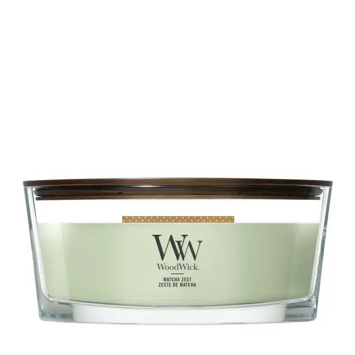 Woodwick Ellipse Candles Matcha Zest 453g - Candela Profumata