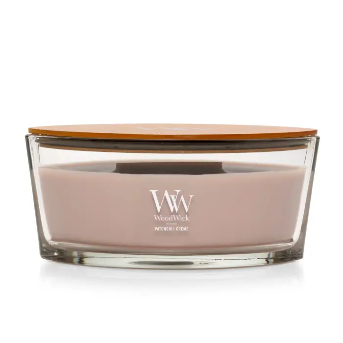 Woodwick Ellipse Candles Patchouli Créme 453g - Candela Profumata