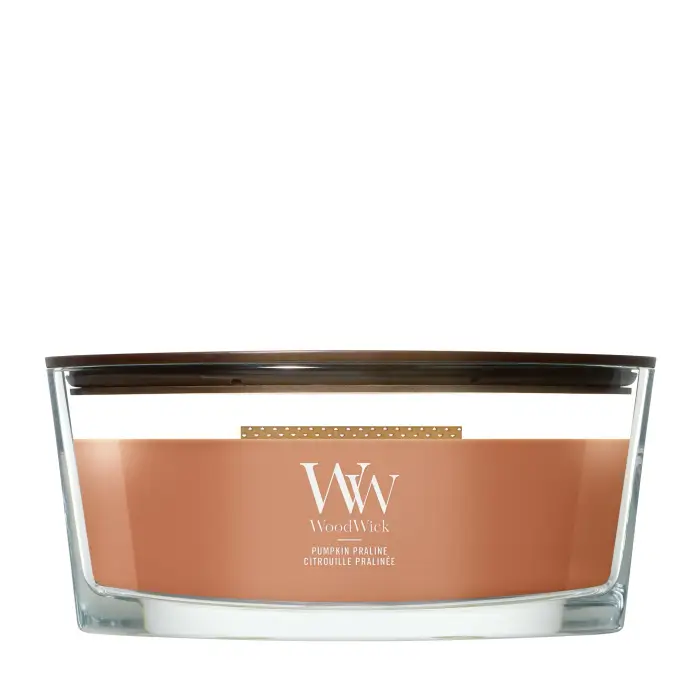 Woodwick Ellipse Candles Pumpkin Praline 453g - Candela Profumata