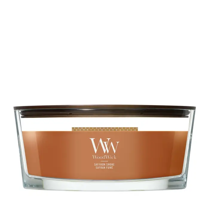 Woodwick Ellipse Candles Saffron Smoke 453g - Candela Profumata