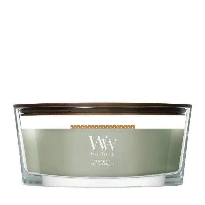 Woodwick Ellipse Candles Verdant Fig 453g - Candela Profumata