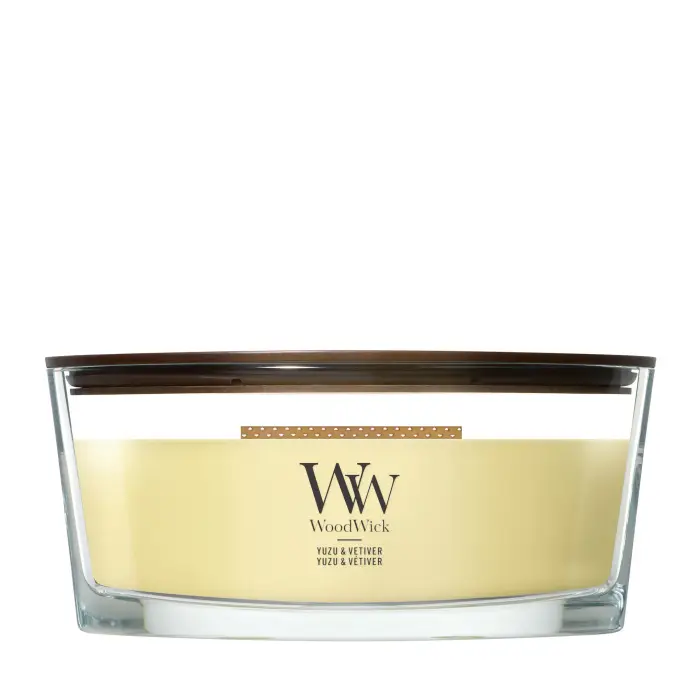 Woodwick Ellipse Candles Yuzu & Vetiver 453g - Candela Profumata