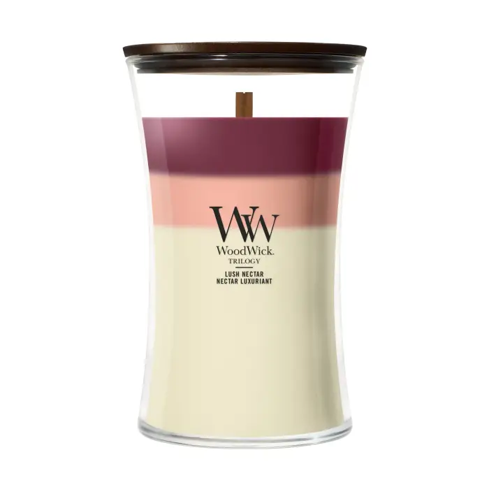Woodwick Hourglass Candles Lush Nectar 609g - Candela Profumata