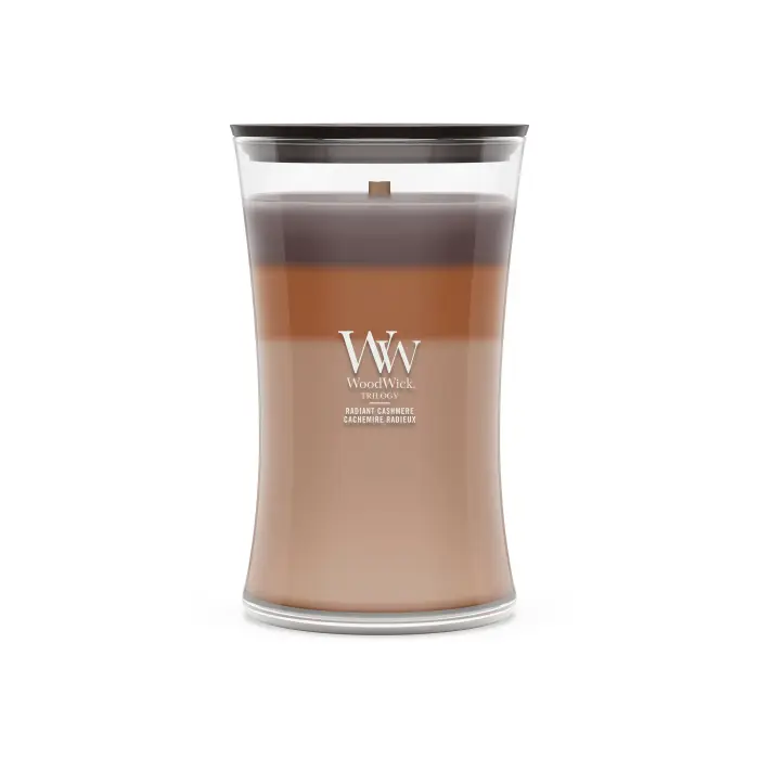 Woodwick Hourglass Candles Radiant Cashmere 609g - Candela Profumata