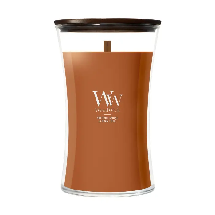 Woodwick Hourglass Candles Saffron Smoke 609g - Candela Profumata