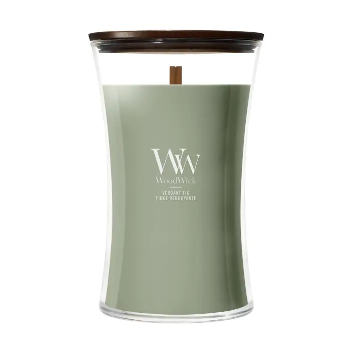 Woodwick Hourglass Candles Verdant Fig 609g - Candela Profumata