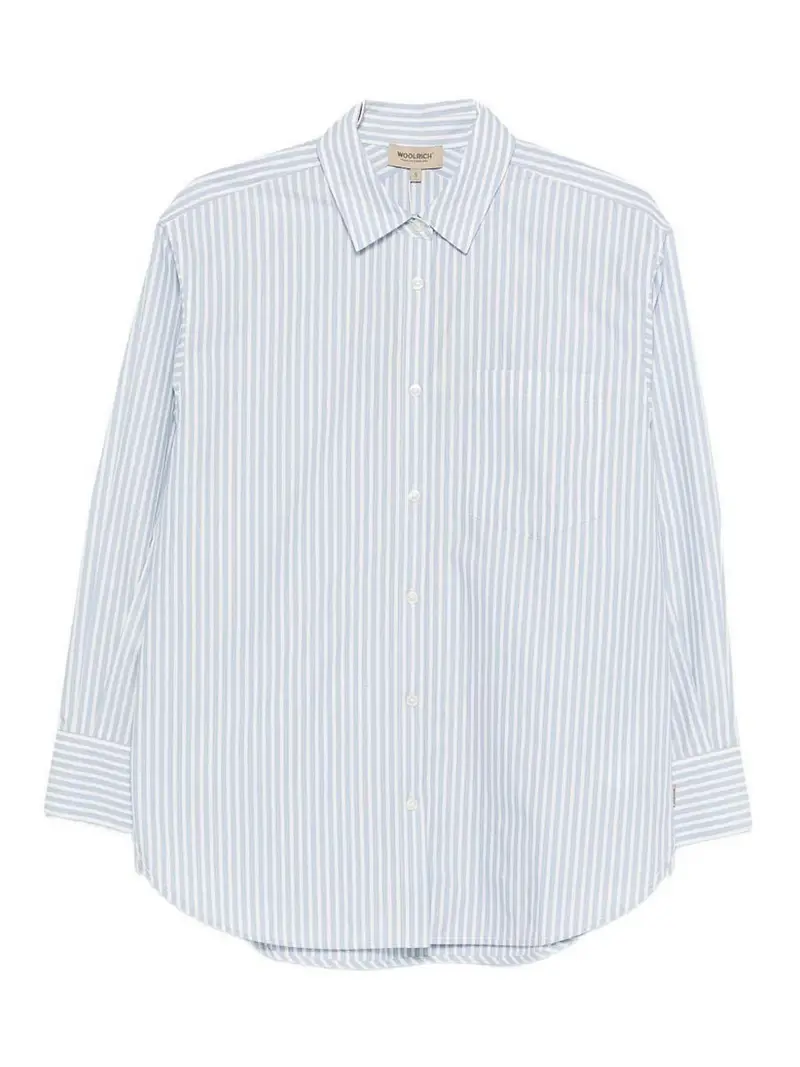 Woolrich Camicia in cotone a righe Blu