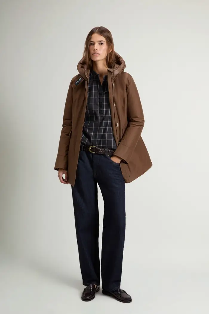 donna Arctic Parka in Ramar Cloth Verde Dark Earth
