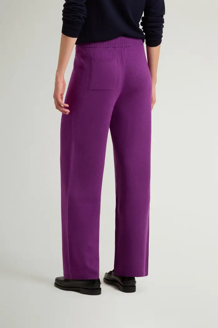 donna Pantaloni in misto lana e cashmere Lilla Purple