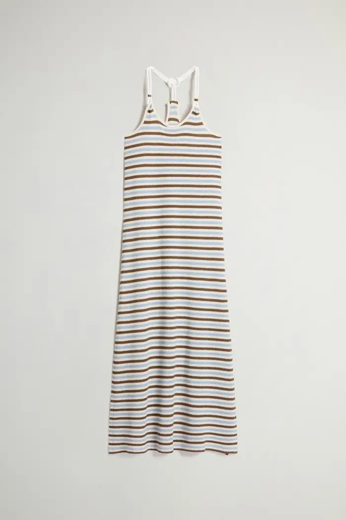 Woolrich donna Vestito in misto cotone a righe Multicolore Acorn Stripe