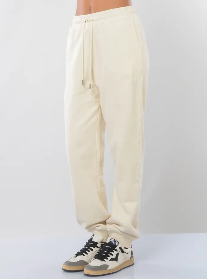WOOLRICH pantalone da donna in felpa con elastico BEIGE