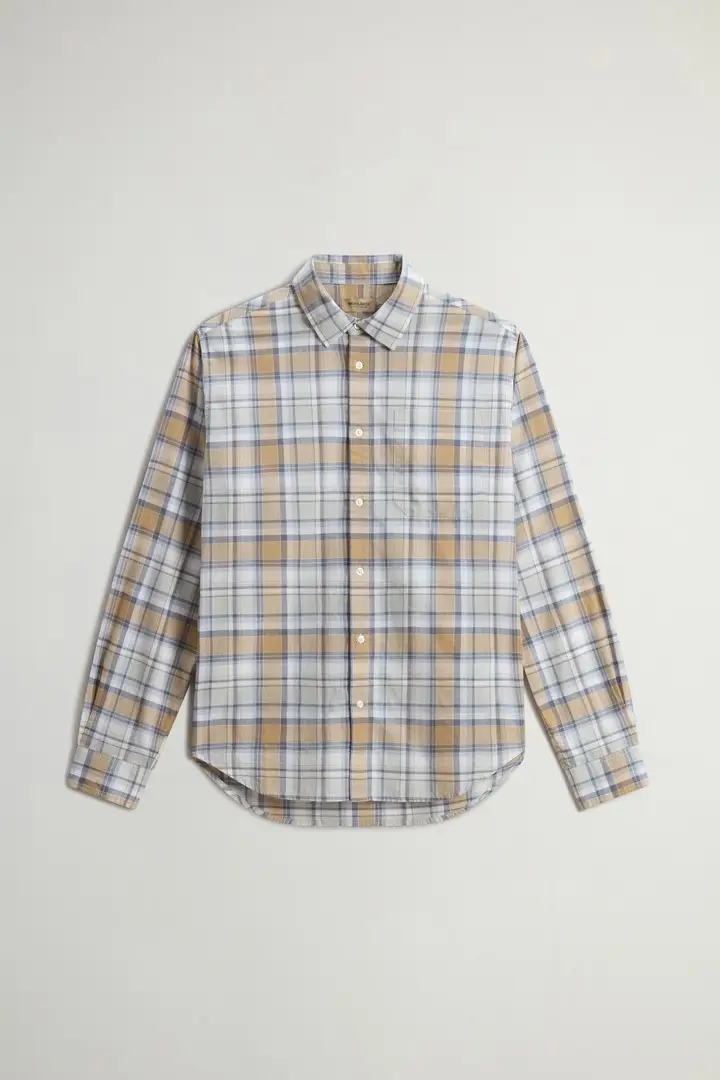 Woolrich uomo Camicia Warren in puro cotone a quadri Blu Light Blue Check