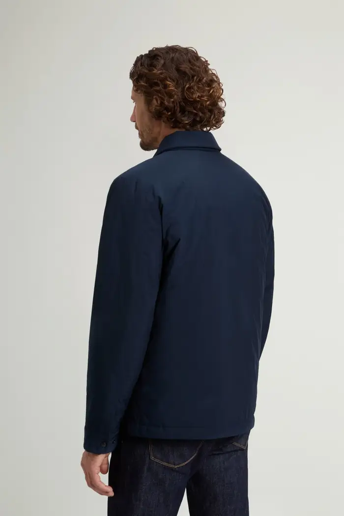uomo Giacca a camicia Cloud imbottita Blu Melton Blue