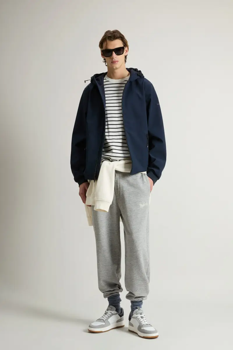 Woolrich Uomo Giacca in Tech Softshell Blu