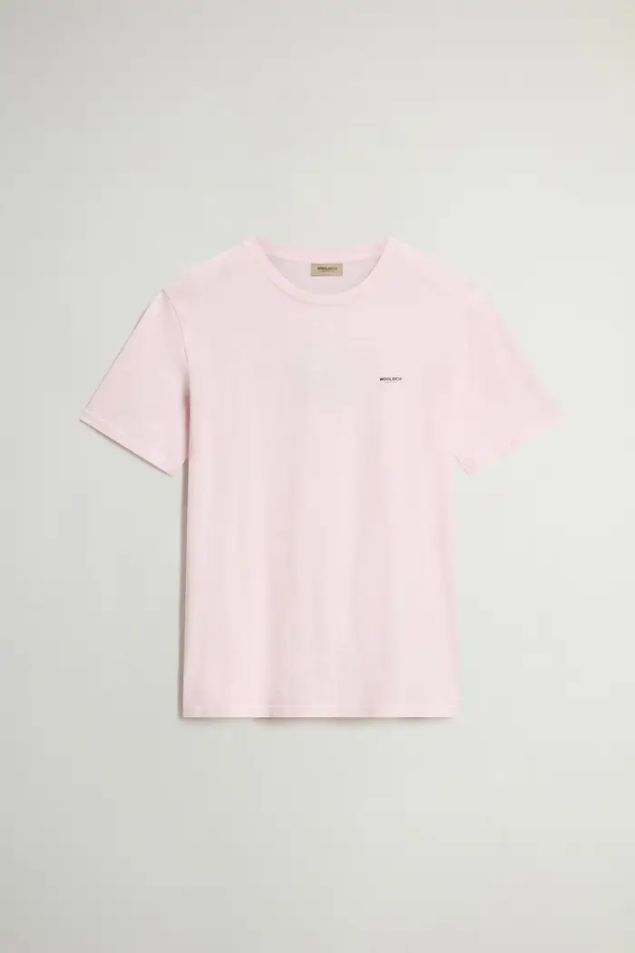 Woolrich uomo T-shirt Slub in puro cotone Rosa Pale Lilac