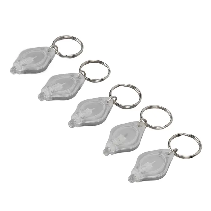 5 Pezzi Mini Torcia Portachiavi LED Portatile Torcia Portachiavi per Rilevamento Gioielli Luce Bianca miniatura 2