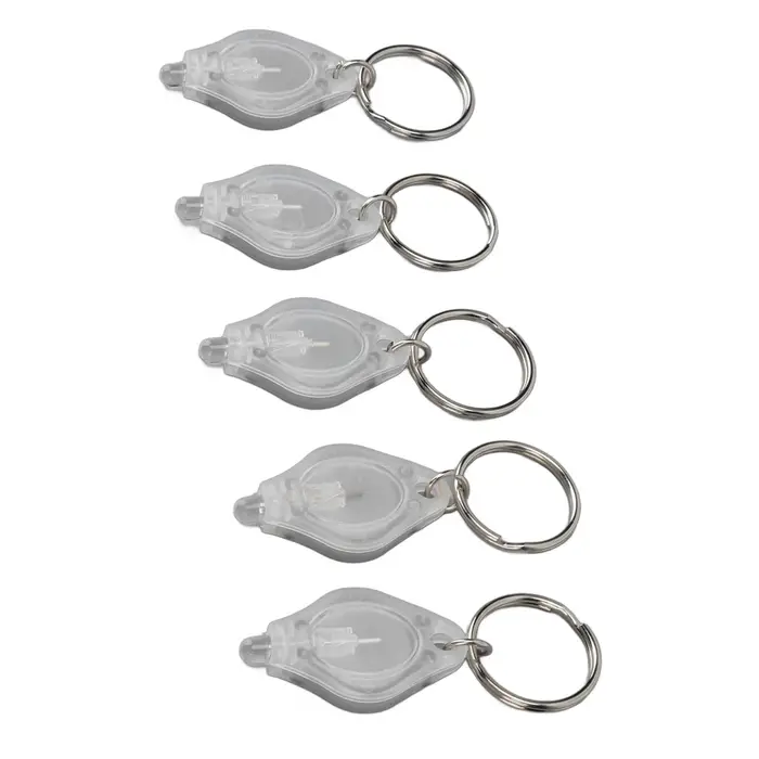 5 Pezzi Mini Torcia Portachiavi LED Portatile Torcia Portachiavi per Rilevamento Gioielli Luce Bianca miniatura 4