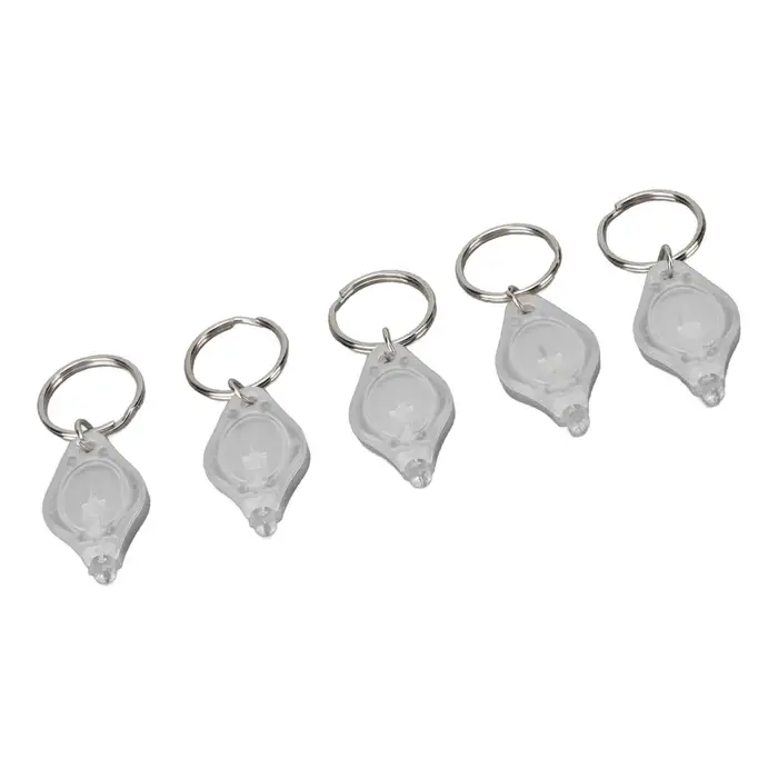 5 Pezzi Mini Torcia Portachiavi LED Portatile Torcia Portachiavi per Rilevamento Gioielli Luce Bianca miniatura 5