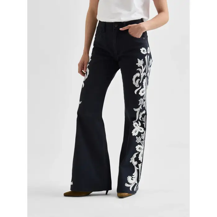 Wrangler Pantaloni a zampa di elefante da donna 70s Flare Bleu