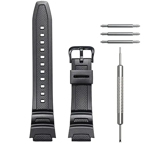 WRISTARMOR Cinturino in resina compatibile con orologio sportivo impermeabile Casio AE-1100w SGW-300H AE-1000w AE-1200 W