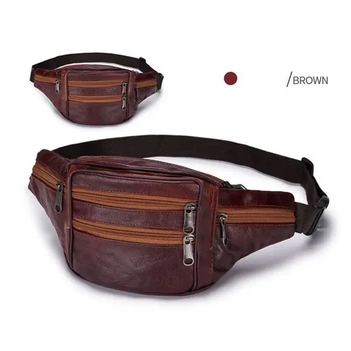 Borsa a tracolla in vera pelle, borsa da uomo multifunzionale, borsa da lavoro, borsa da cassa, borsa da corsa, borsa da telefono cellulare, borsa da donna 31 5cm*12cm