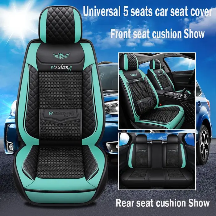 WTEMPO Coprisedile per auto universale da 5 pezzi Coprisedile per auto universale a 5 posti Cuscino per auto impermeabile, confortevole e