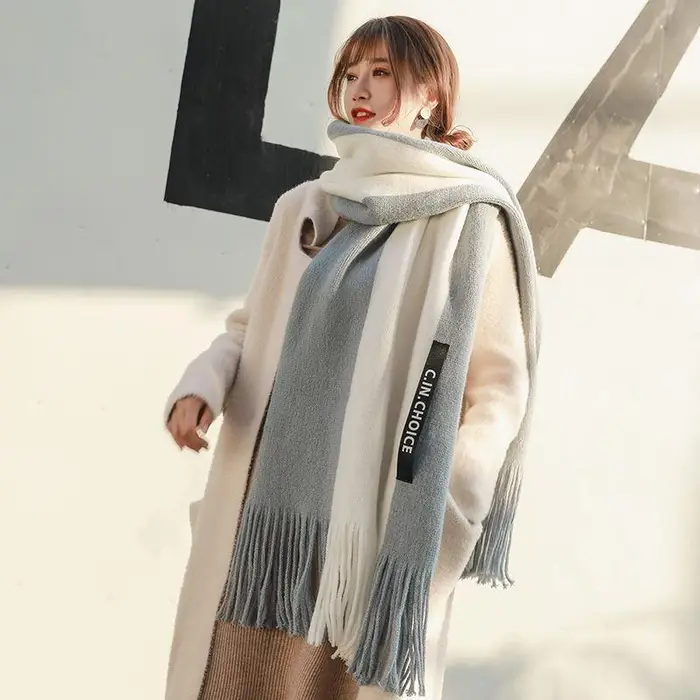 WTEMPO Sciarpa femminile invernale versione coreana di tutti gli abbinamenti autunnali e invernali Studenti Simpatico bavaglino da donna con