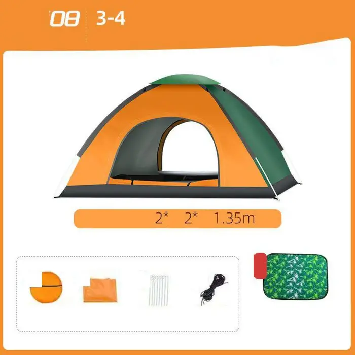 Tenda Esterna Automatica 3-4 Persone Domestica Protezione Solare e Antinsetti Interna Piccola Casa Tenda per Adulti e Bambini