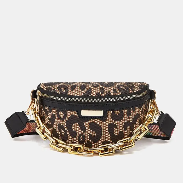 Borsa da Ragazza Borsa a Tracolla Borsa a Spalla da Donna con Stampa Leopardo Borsa per Cellulare Borsa da Seno da Donna 21*8*14