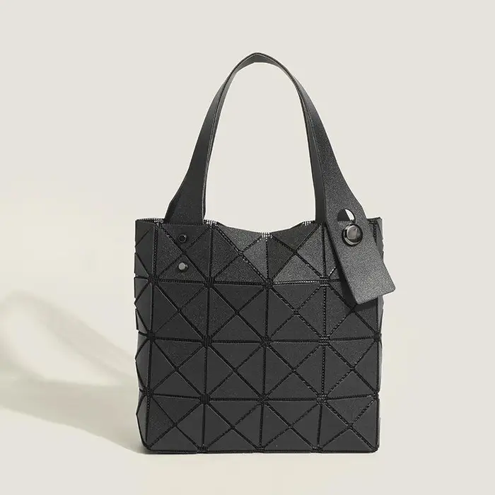 Mini Forno Piccola Scatola Quadrata Borsa Geometrica a Diamante Borsa alla Moda Borsa a Mano Tutte le Borse Stile Estero Portata a Mano Borsa da Donna nero