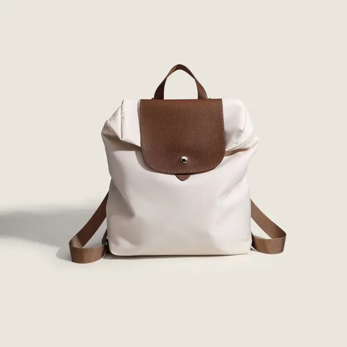 Wucifang Bags Zaino Pendolare Design di Nicchia Versatile Zaino Piccolo Nibu Cartella Scolastica bianco