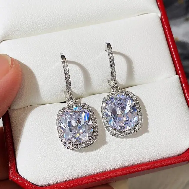 Splendidi Orecchini Pendenti da Donna Accessori Zirconia Abbaglianti per Cerimonia Nuziale Regalo Delicato Gioielli di Lusso Femminili
