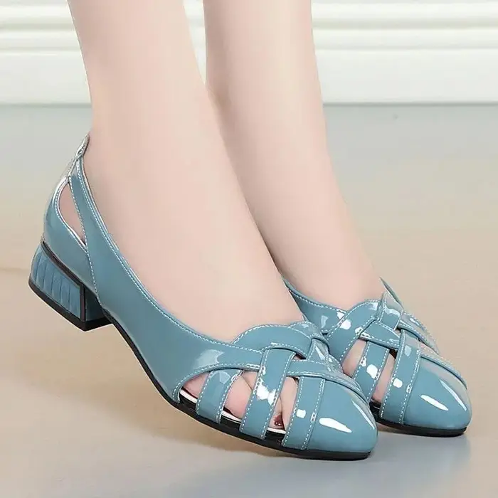 Scarpe da Donna Moda Rete Trasparenti Traspiranti Slip-on Lady Classiche Nere Scarpe Comode da Ufficio per Festa Night Club G6052f 41