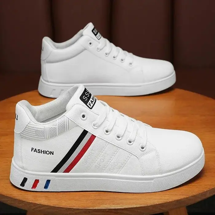 Stivali da uomo Stivaletti alti da uomo primavera autunno Scarpe casual da uomo traspiranti bianche per uomo Sneakers Piattaforma Stivali da uomo nuovi 39