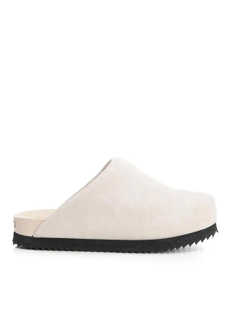 WUD Zoccoli in pelle scamosciata Beige