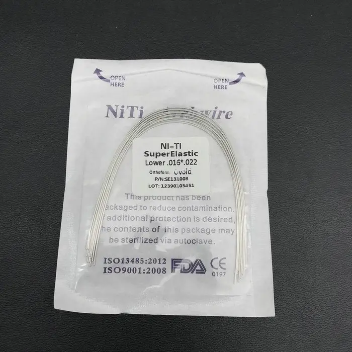 10 pz/pacco Dentale Ortodontico Arco Fili Super Elastico Niti Rettangolare Ovoidale Tipo Dentista Prodotto 0 016*0 022 Lower
