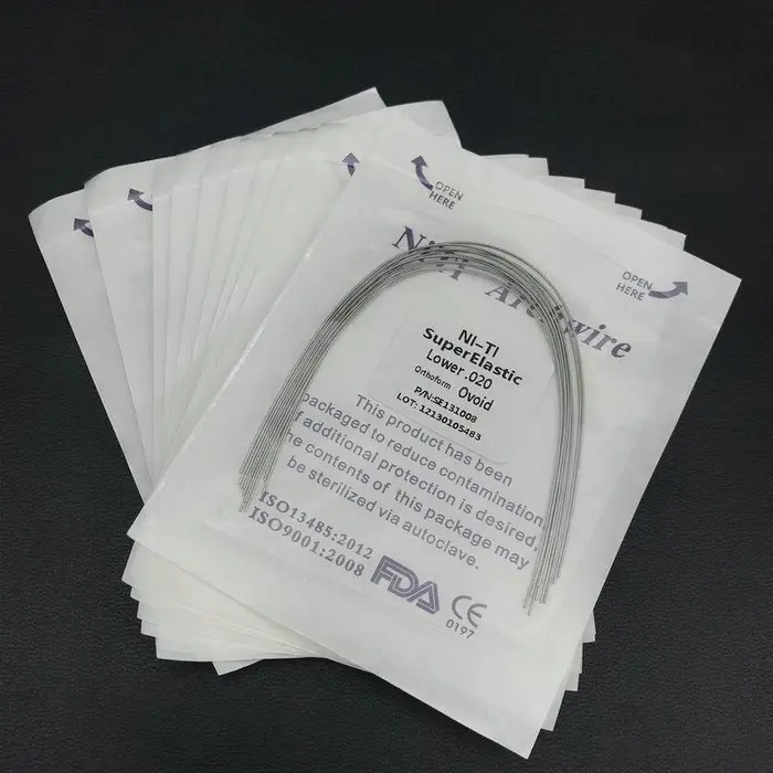 Fili ad arco tondo Niti a forma ovale super elastici per ortodonzia dentale da 100 pezzi/10 confezioni 020 Lower