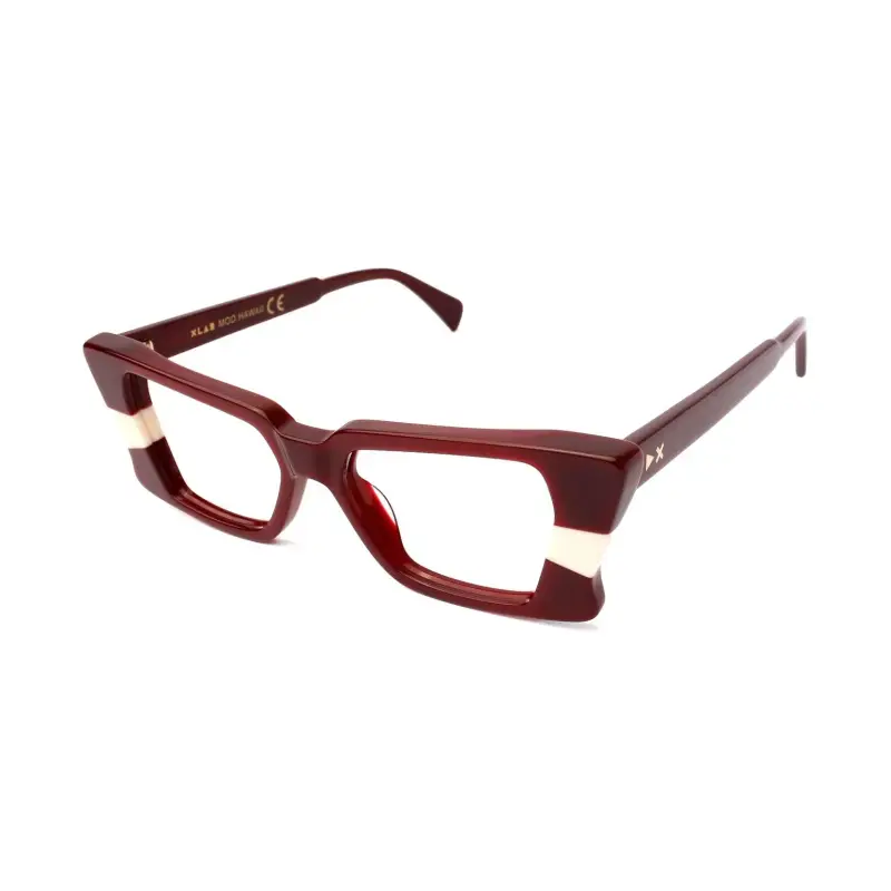 XLab Donna Hawaii Montature da vista Acetato Rosa Squadrata Anti-luce blu