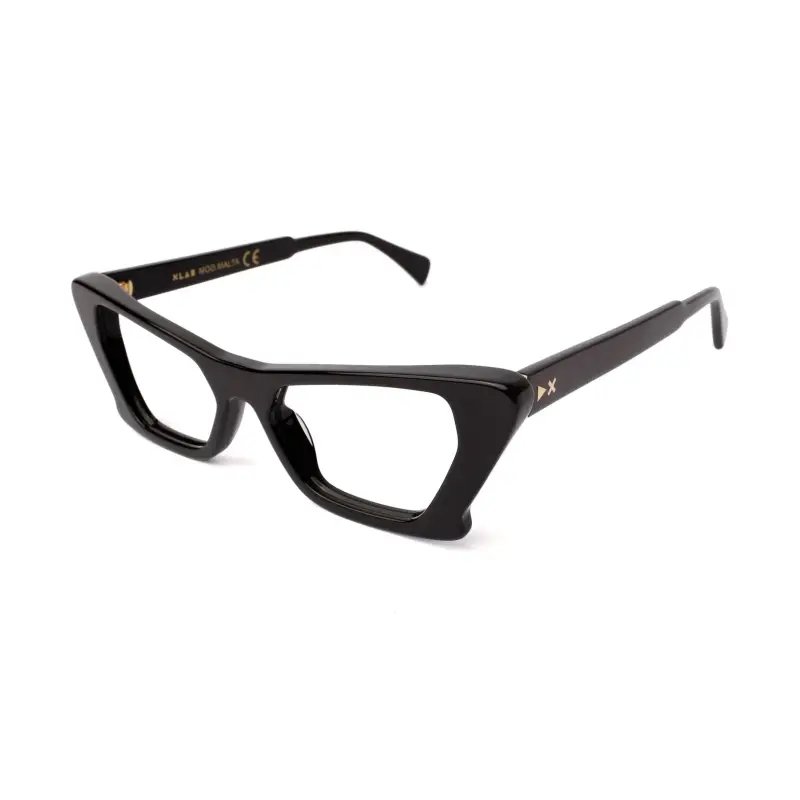 XLab Donna Malta Montature da vista Acetato Nero Squadrata Anti-luce blu