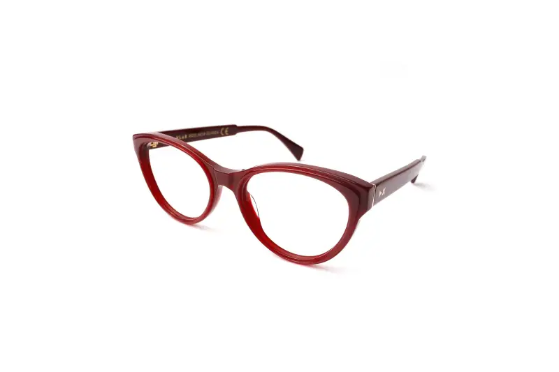 XLab Donna New Guinea Montature da vista Acetato Bordeaux Cat Eye Anti-luce blu