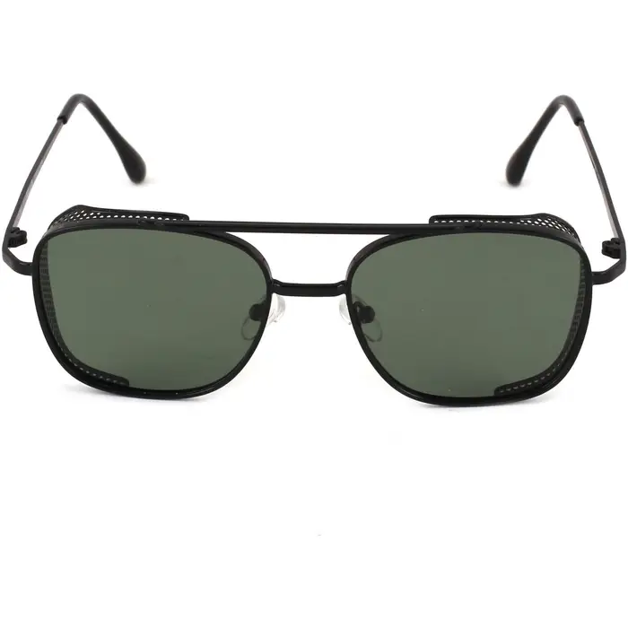 XLab Occhiali da sole CRETA Occhiali da sole, Nero/Verde G15, 53 mm