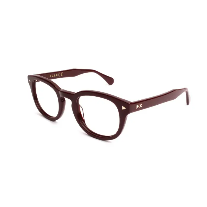 XLab Unisex 8004 Montature da vista outlet Acetato Bordeaux scuro Pantos Demo