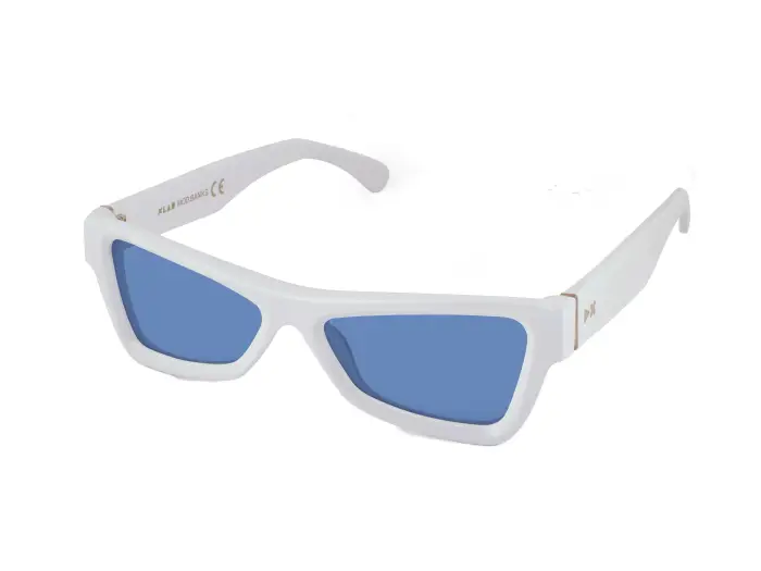 XLab Unisex Banks Occhiali da sole Acetato Nero-opaco Fumo Geometrica Polarizzata