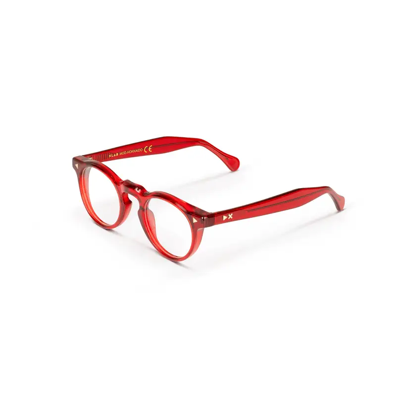 XLAB Unisex HOKKAIDO Montature da vista Acetato Trasparente Marrone Pantos Fotocromatiche