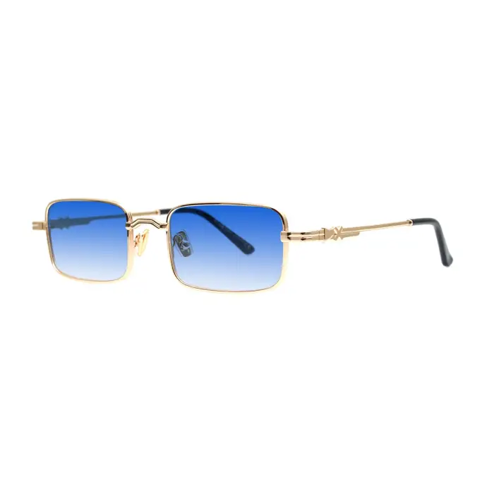 XLab Unisex KAPITI Occhiali da sole Metallo Argento Fumo Squadrata Polarizzata