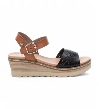 per donna 14090601-NEGRO Sandali 140906 nero (38), 5 a 8cm, Fibbia, Casual