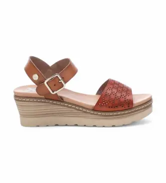 per donna 14090603-CAMEL Sandali 140906 marrone (40), 5 a 8cm, Fibbia, Casual