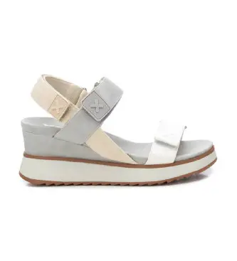 Xti per donna 14384805-GRIS Sandali 143848 grigio, 5 a 8cm, Velcro, Casual